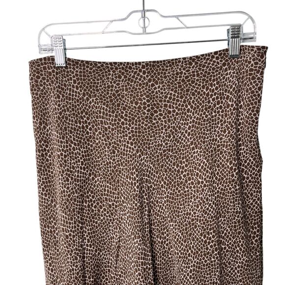 Talbots Pure Silk Giraffe Print Two Piece Skirt Set Sz 12 Career Office Chic - Picture 10 of 15